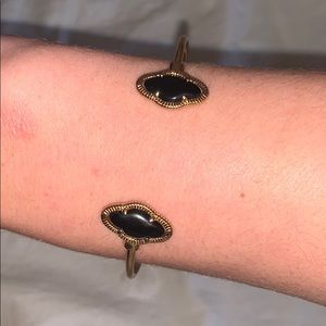 Kendra Scott gold cuff bracelet in black